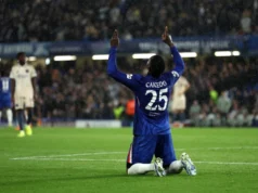 Moisés Caicedo marcó su primer gol con la camiseta del Chelsea en la Champions