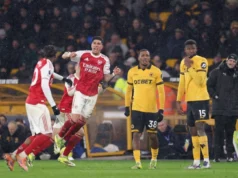 Primer gol de Piero Hincapié con la camiseta del Arsenal en la Premier League