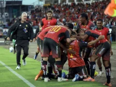 Un golazo le dio el triunfo a Deportivo Cuenca en casa ante Santos por la Sudamericana