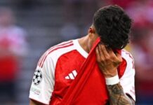 La tristeza de Piero Hincapié tras perder la Champions League
